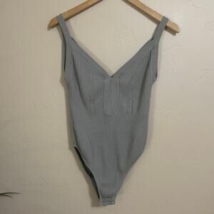 Johanna Ortiz Bodysuit Womens Large Gray Inca Set Knitwear